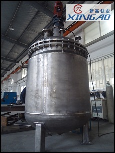 純鈦反應(yīng)釜1500L 制造好驗(yàn)收結(jié)束！
