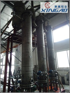 純鈦三效蒸發(fā)裝置3套！制造好驗(yàn)收結(jié)束！